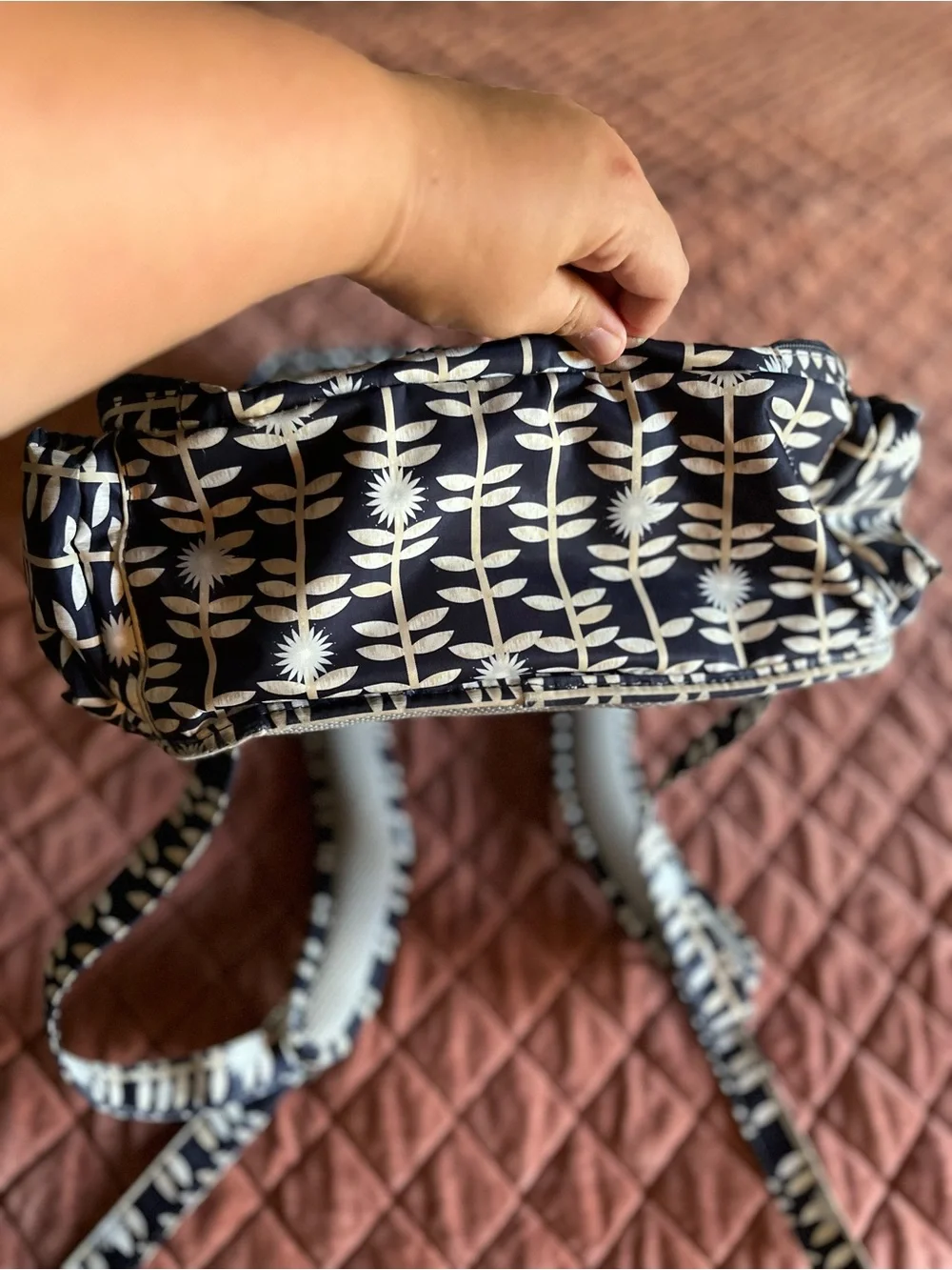 Ju-Ju-Be Be Right Back diaper backpack in the Dandy Lines NEW without tags